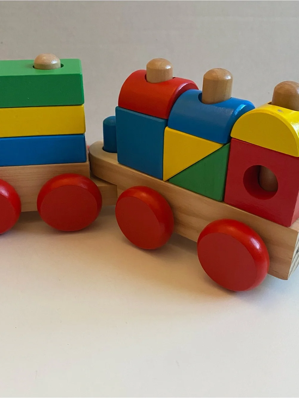 Melissa & Doug Classic Toy Wooden Colorful Stacking Train